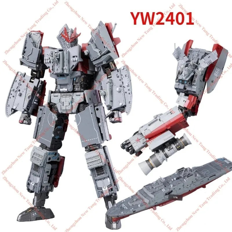 In Stock TOYSEASY YW2202 Xing Tian JS-02 YW2203 Zhu Rong JS-04 Minɡ He Alloy Warship Transformation Action Figures Collection