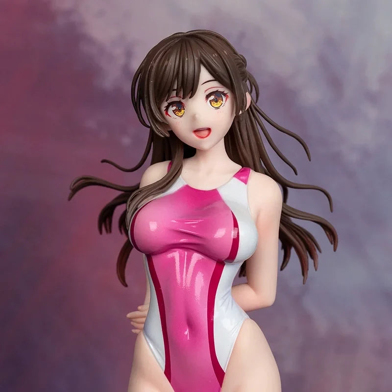 【New】25cm Rent A Girlfriend Qianhe Mizuhara Swimwear Anime Figure Kanojo Okarishimasu Ichinose Action Figure Model Toy Sexy Gift
