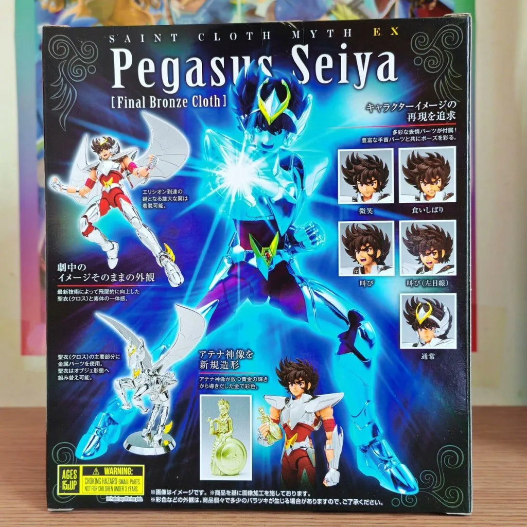 Original Bandai Saint Seiya Myth Ex Final Bronze Cloth Pegasus Seiya Metal Armor Action Figure Model Collection Toys Gifts 17cm