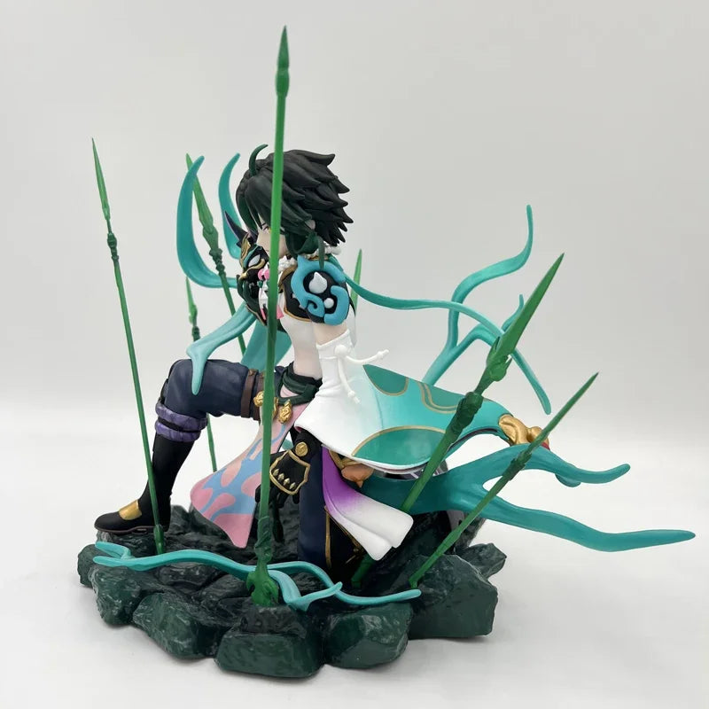 22cm Xiao Vigilant Yaksha Anime Figure Shenhe/Nahida Action Figure Mona/Ningguang/Klee Figurine Collectible Model Doll Toys Gift