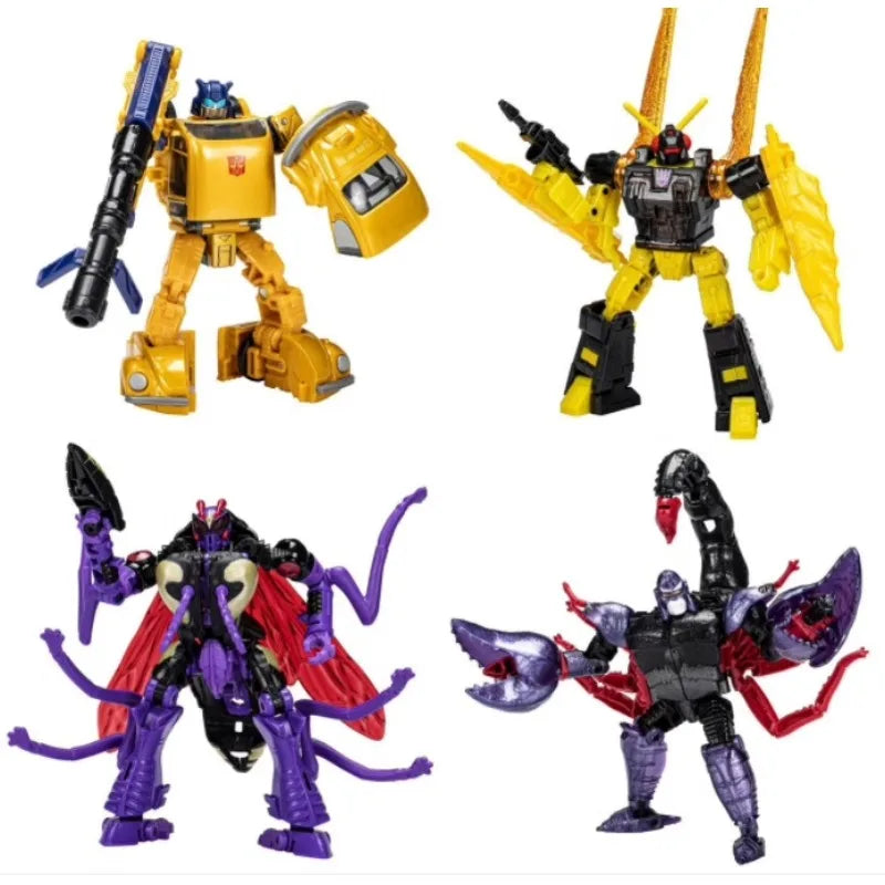 In Stock Transformers Legacy BuzzworthyBumblebee Creatures Collide 4-Pack GoldbugScorponok Ransack Skywasp Action Figure Toy