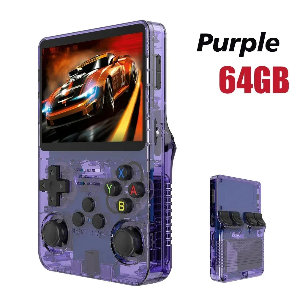 BOYHOM 256G/128G/64G R36S ARKOS 2.0 Retro Handheld Game Console 3.5'' IPS screen,Portable Pocket Game Player for  children gift