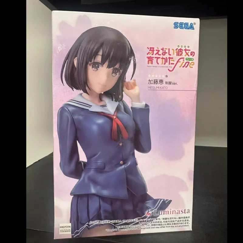 Genuine Sega Saekano:how To Raise A Boring Girlfriend Fine Luminasta Kato Megumi Uniform Style In Stock Original Figure Model
