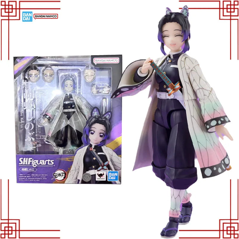 Bandai Demon Slayer Model Kit SHF Shinobu Kochou Genuine Anime Action Figure Collection Girls Model for Toys Christmas Gifts