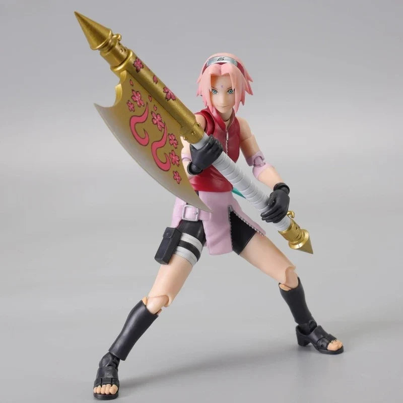 Bandai Original Genuine S.H.Figuarts Anime Naruto Shippuuden Haruno Sakura NARUTOP99 Edition Ver 13.5cm Action Figures Model Toy