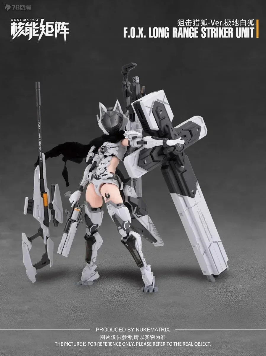 In Stock Genuine Original NUKE MATRIX Sniper Fox Hunting Polar White Fox Ver. Action Anime Figure Dolls Statuette Ornament Gifts
