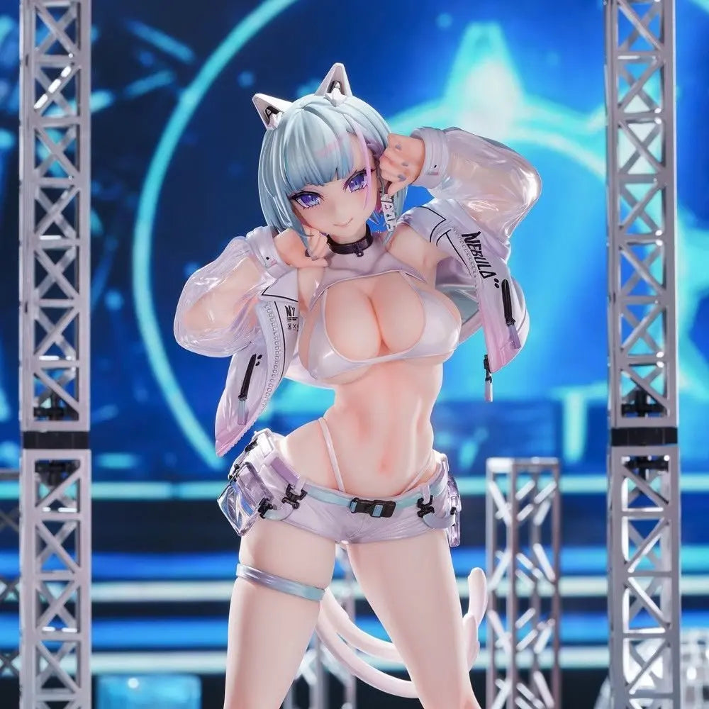 Premium Anime Cyberpunk Style Future Cat Ear Girl Statue PVC Desktop Decoration Collectible Gift For Anime Otaku Fans