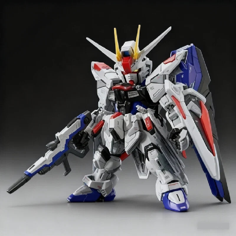 Mgsd Zgmf-X10a Q-Version Assembly Model Kit  Action Figures Plastic Toy Model Exquisite Desktop Decorations Collectiond Boy Gift