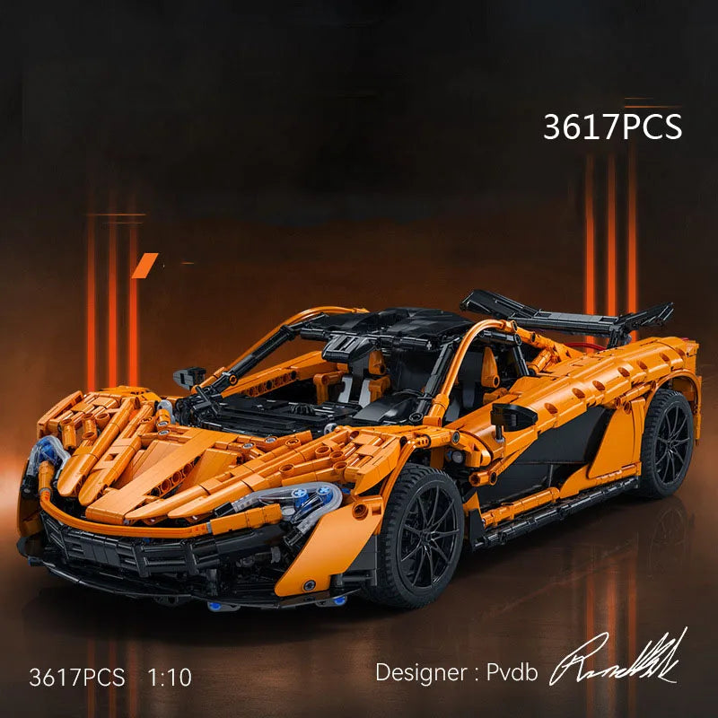 Technical 1:10 Scale P1 Super Sport Car Building Block Model Spuercar Vehicle Steam Brick Construction Sets Toys Collection