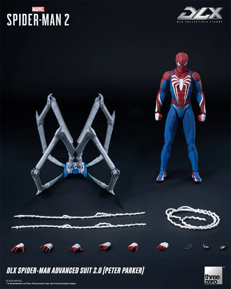Threezero DLX Spider-Man High Suit 2.0 1/12 Scale Action Figure Toy Collection Gift Spider Man Anime Figure