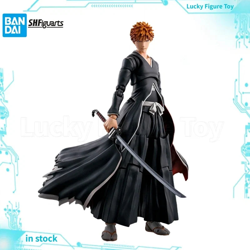 【In Stock】BANDAI SHF BLEACH Kurosaki Ichigo Crescent Moon Action Figure Model Toy