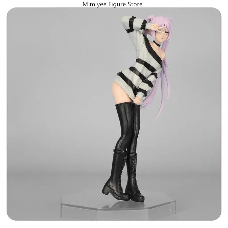 18.5cm Anime Figure - Frieren beyond Journey's End Striped Casual Wear Standing Victory Pose Model Statue Collectible Toy