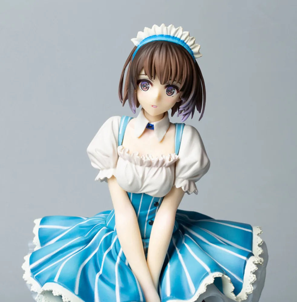 24cm Saekano: How to Raise a Boring Girlfriend Anime Figure Maid Megumi Kato Action Figure Kato Megumi Figurine Adult Doll Toys