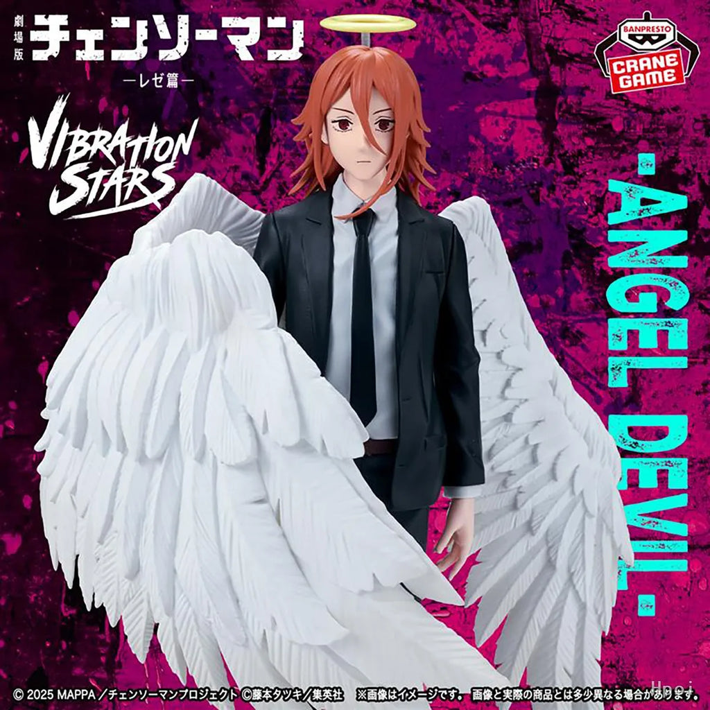 '-In Stock Original BANPRESTO VIBRATION STARS CHAINSAW MAN Angel Devil 19cmproduct Anime Figures Toys Cartoon Toy Ornaments