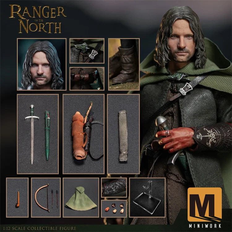 Miniwork MW-001 1/12 Scale Male Soldier Game Character Rangers Of The North Full Set 6'' Action Figures Model for Collection