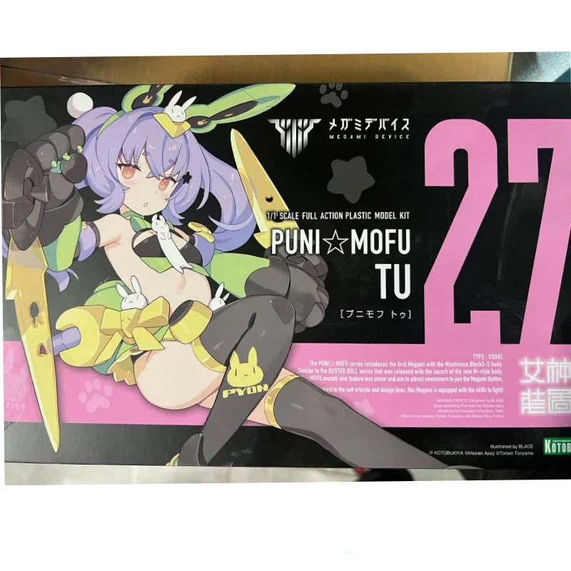 In stock Original Kotobukiya Anime Action Figure MEGAMI DEVICE PUNI MOFU TU Assembly Model Kit Collection Toy Gift For Children