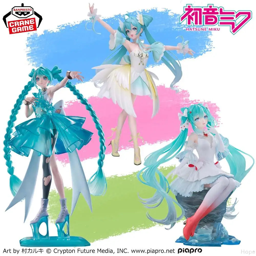 In Stock Genuine BANPRESTO EVOLVE Classical tuning Hatsune Miku Swan Lake Clione BPEV Emerald Gem Figure Anime Model Toy