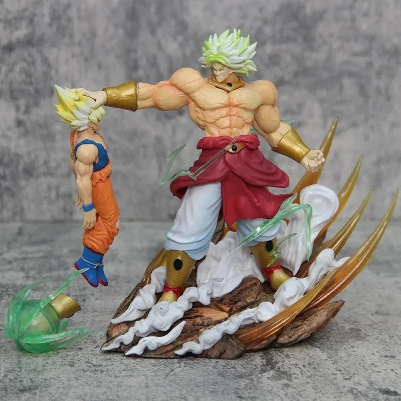 20cm Dragon Ball Anime Figures Broli Vs Goku Action Figures Pvc Model Statue Goku Broly Doll Collectible Toys Birthday Gift