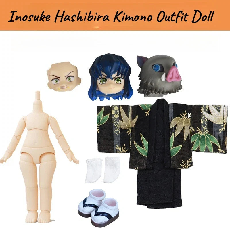 Demon Slayer OB11 Doll Mitsuri Kanroji Muichiro Tokito BJD Movable Joints Anime Figures Complete Full Set Anime Merchandise Toy