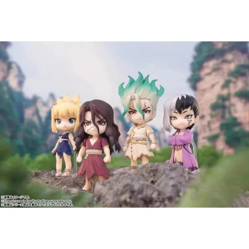 Bandai Dr. Stone Figuarts Mini Q Version Asagiri Gen Kohaku Tsukasa Shishio Ishigami Senku From Model Toy Christmas gift WY