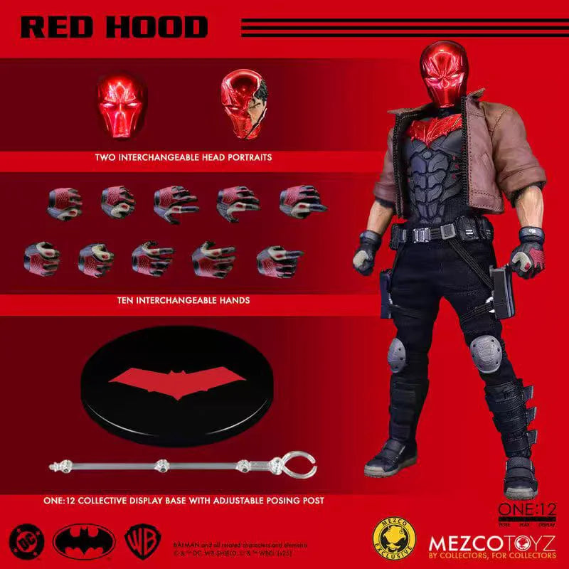 【Auf Lager】Mezco One:12 Red Hood Batman Family 6-Zoll Actionfigur