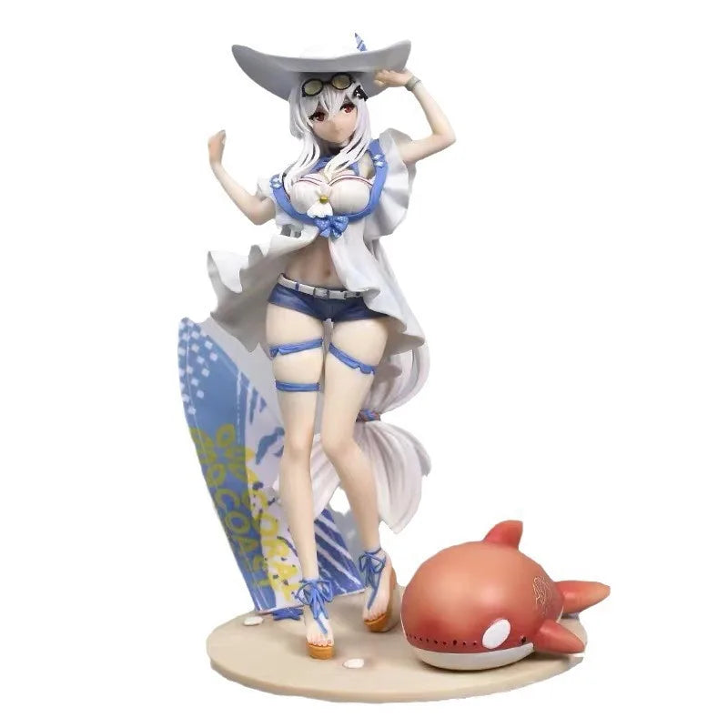 Arknights Skadi Ver Beach Summer Swimsuit Figure Anime Peripheral Collectible Model Statue Desk Decor Boxed Gift for Fans