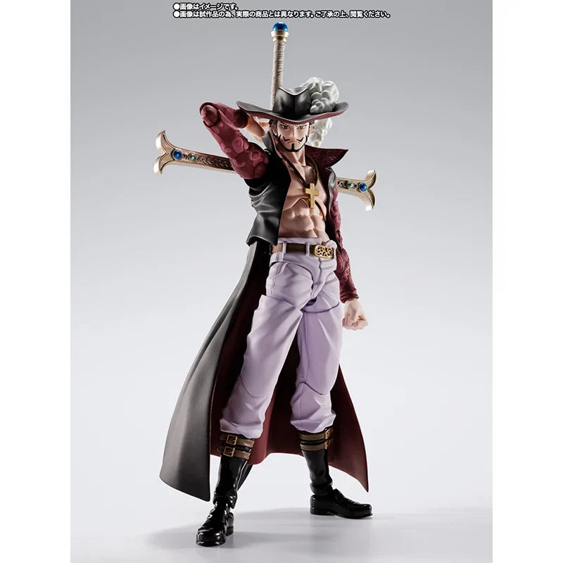 Original Bandai S.H.Figuarts Shf One Piece Dracule Mihawk Hawk Eye  In Stock Anime Action Collection Figures Model Toys