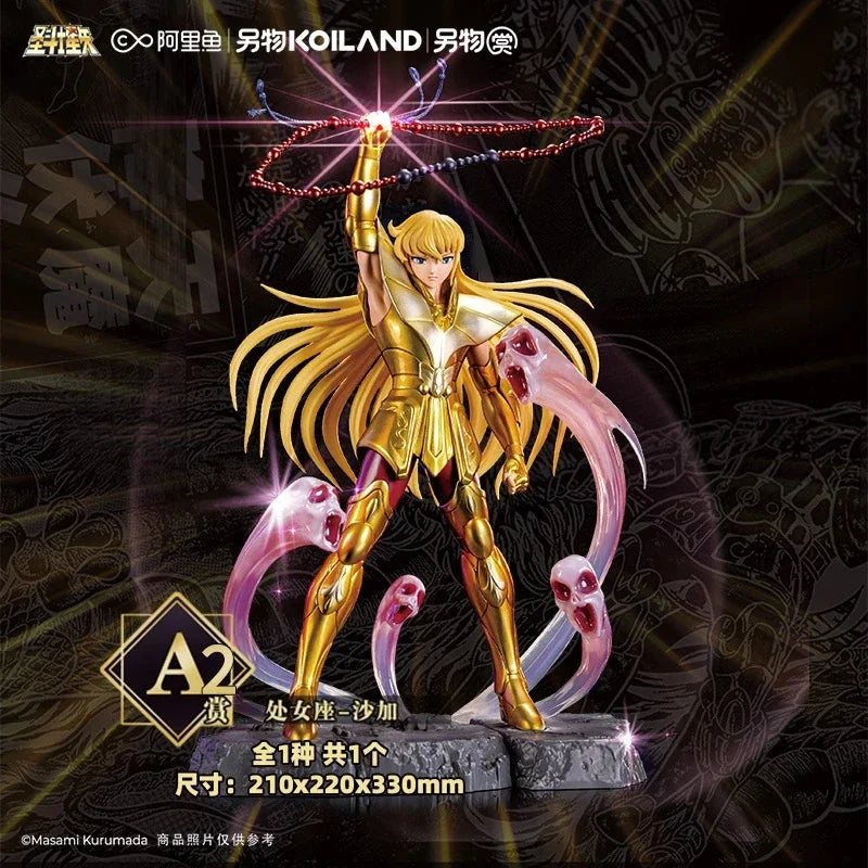 Genuine Saint Seiya Bntsh Ichiban Kuji Anime Figure Virgo Shaka Leo Aiolia Scorpio Milo Action Figure Desktop Decoration Gifts