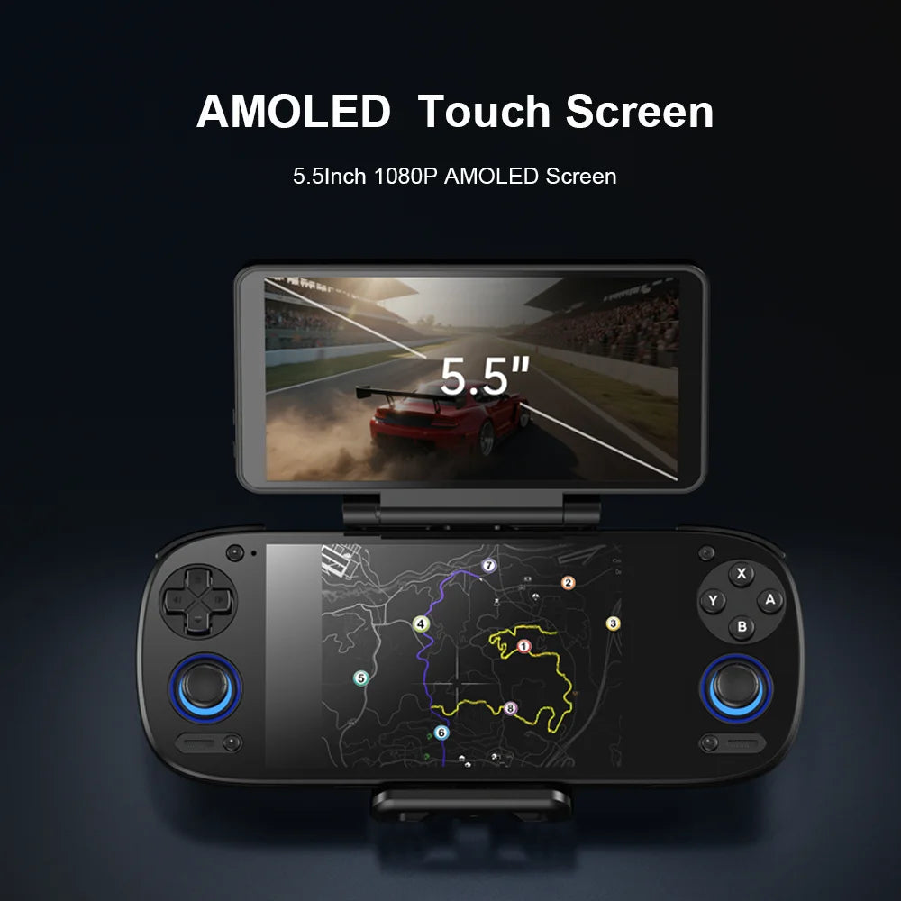 Reebolnic Retroid Pocket Dual Screen for RP4 Pro RP5 Handheld Game Console 5.5Inch Touch Screen TypeC Game Console Double Screen