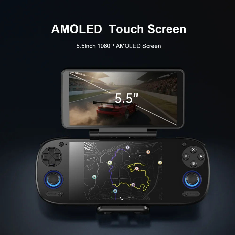 Reebolnic Retroid Pocket Dual Screen for RP4 Pro RP5 Handheld Game Console 5.5Inch Touch Screen TypeC Game Console Double Screen