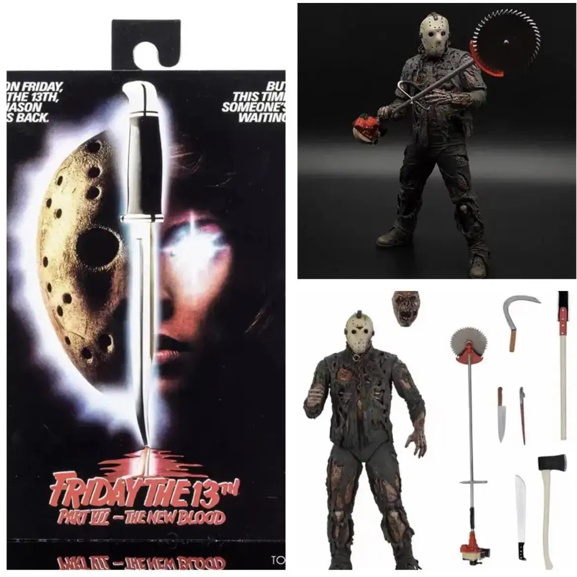 NECA Friday The 13th Figure Pennywise Part VII 7 New Blood Ultimate Jason Voorhees Action Figure Model Horror Halloween toy Gift