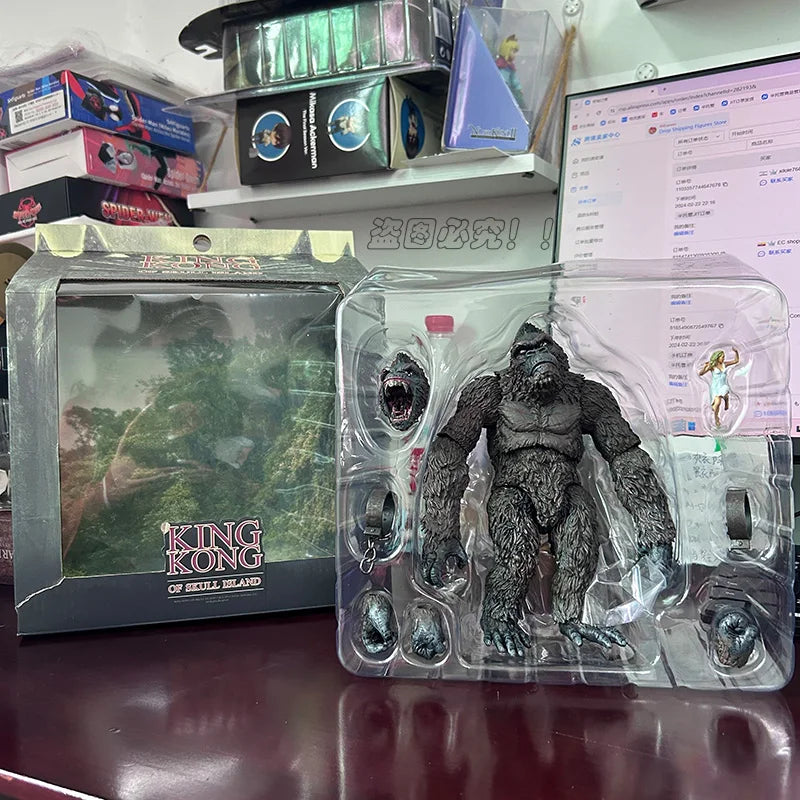 NECA King Kong Articulated Godzilla Figure SHM Kingkong Figure Movie Monkey King Kong Action Figure Model Collectible Toys Gifts
