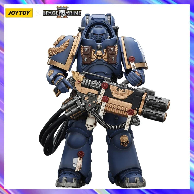 Original in Stock JOYTOY WARHAMMER 40K Ultramarines Heavy Artificer Armor with Relic Multi-MMelta 1/18 Scale Figures Model Toys