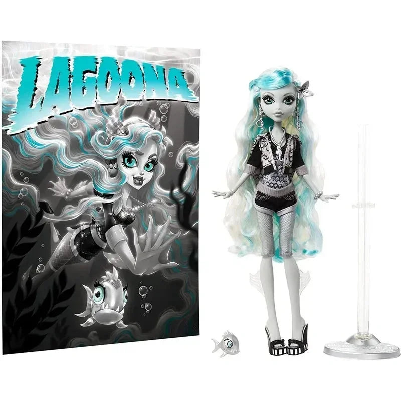Monster High Black White Series Limited Edition Reel Drama Personalized Action Figure Doll Trendy Toy High Cost Effective Gifts