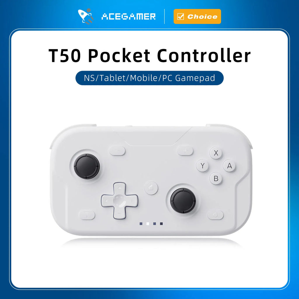 AceGamer Pocket Game Controller Portable Hall Joysticks 1000Hz Bluetooth Gamepad for Switch/Switch2/Android/iOS/PC/Steamdeck