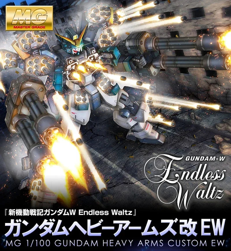 Gundam BANDAI MG 1/100 PB XXXG-01H2 Heavyarms Custom Model Kids Assembled Robot Anime Action Figure Toys Demon Slayer