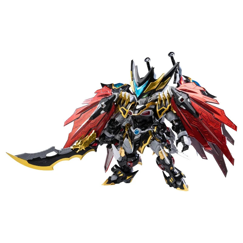 Motor Nuclear Gan Jiang Q Version Bausatz Actionfiguren mit Legierungsskelett Cape-Effektteilen Aufbewahrungsbasis Geschenkspielzeug