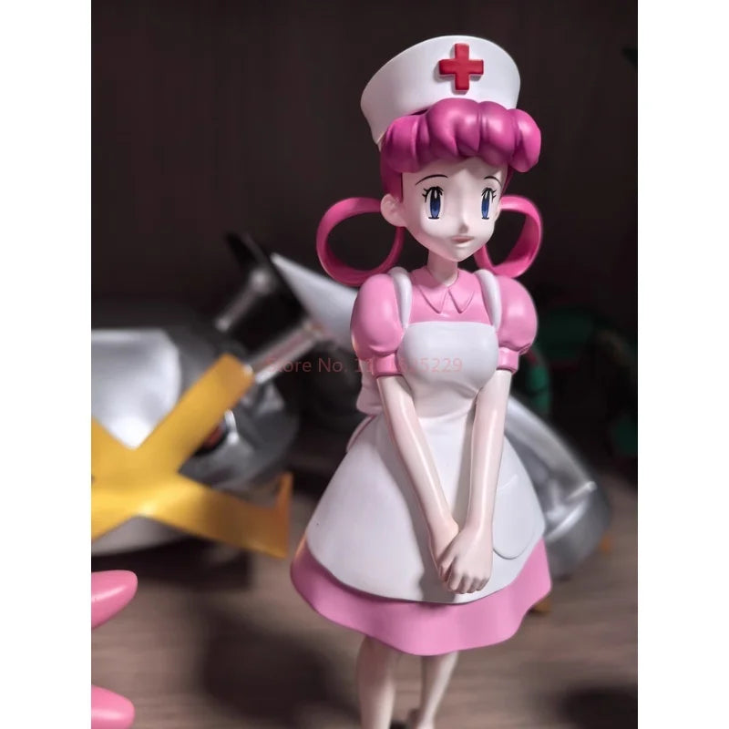 pokemon 1/10 3d Illustrated Handbook Completion Plan Series Team Chansey Nurse Joy Figures Resin Pu Figurine Decor Toy Gift