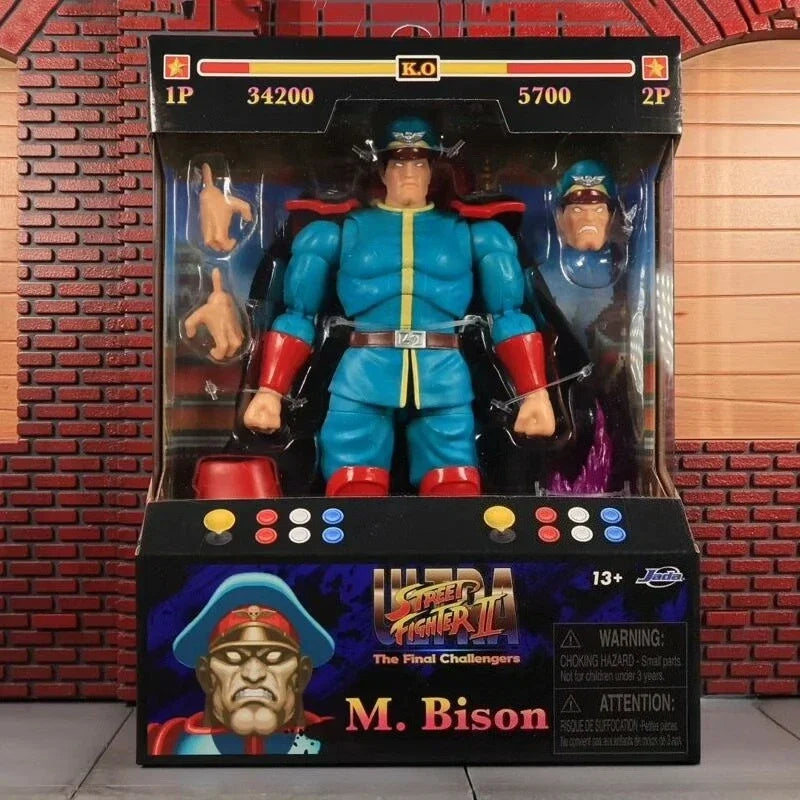 Jada Ultra Street Fighter II M. Bison Fei Long 1/12 Action Figure The Final Challengers Joints Movable Dolls Collectible Toys