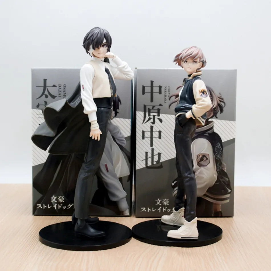 22cm bungou dogs vagrants anime figure youth dazai osamu action figure nakahara chuuya statuette pvc collection model doll toys