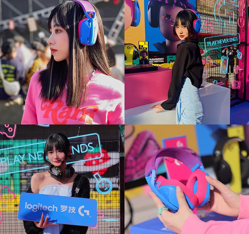 Logitech G435 LIGHTSPEED Wireless Gamer Headset USB Bluetooth/2.4 G Connection Built-in Microphone Gaming Headphone for PC/PS
