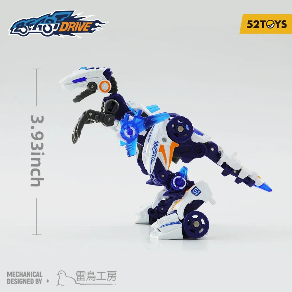 52TOYS BeastDrive BD-01 WHEEL RAPTOR Velociraptor Model Kit，Deformation Robot, Converting Toys, Action Figure, Collectible Toys