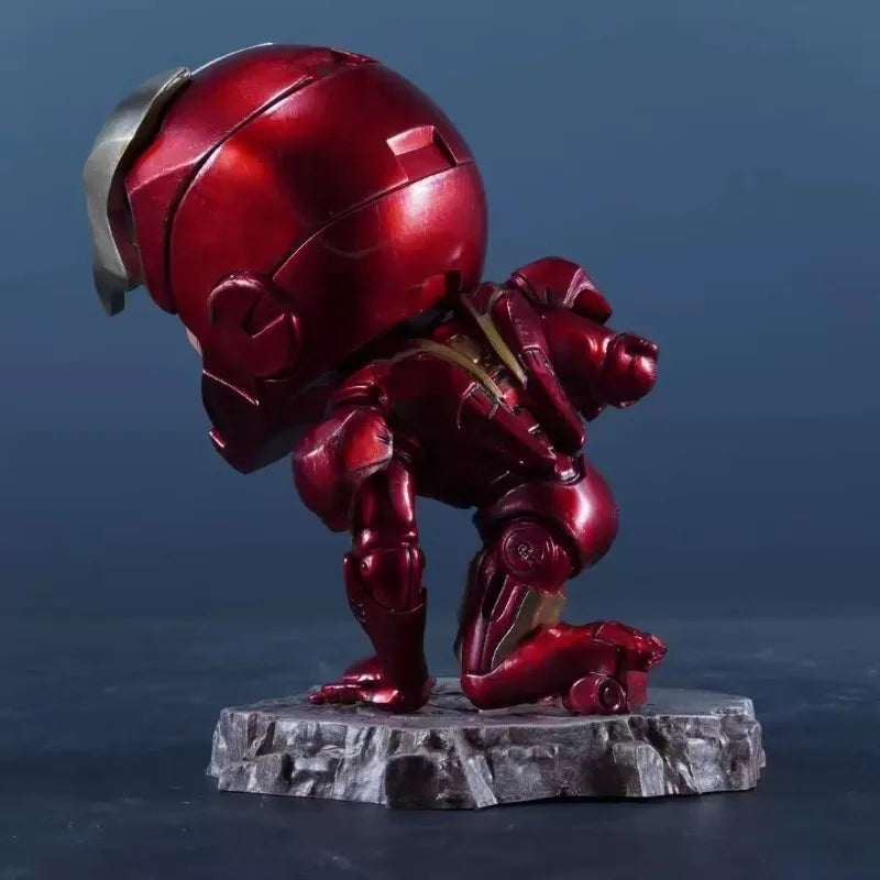 13cm/5.1in Anime The Avengers Figure Kneeling Iron Man Action Figures Pvc Statue Collection Model Toys Gifts