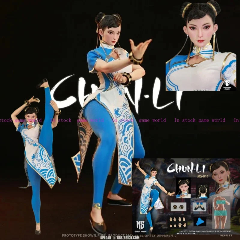 In Stock STARMAN MS-011 ChunLi MS 011 Female fighter 1/6 Adjustable eyes Action Figure Toys Collectible