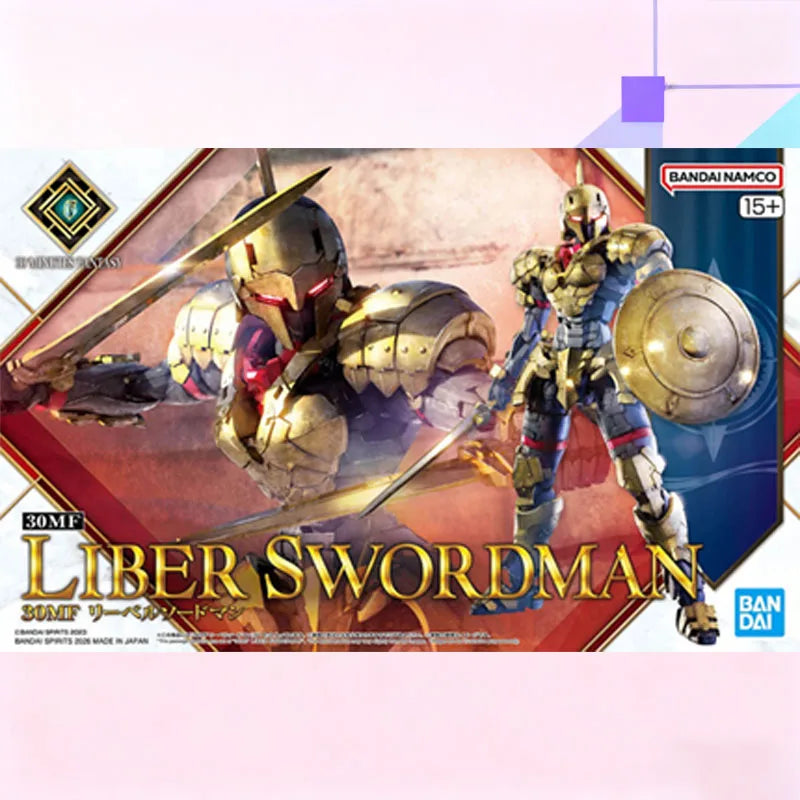 Auf Lager BANDAI Original Box 30MF LIBER SWORDMAN und LIBER GLADIATOR Actionfigur Modell Spielzeug Geschenk für Kinder Schaumstoffverpackung