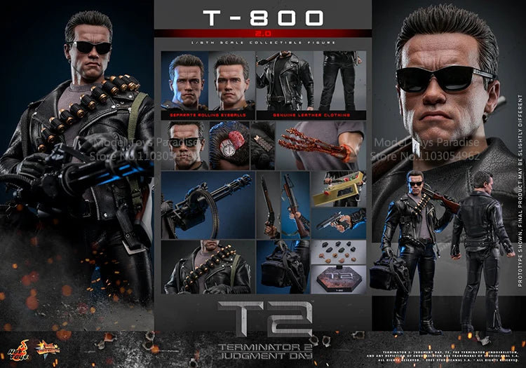 HOTTOYS HT MMS795 1/6 Collectible Toys T800 Robot Arno Men Soldier 12inch Action Figure Model Gifts