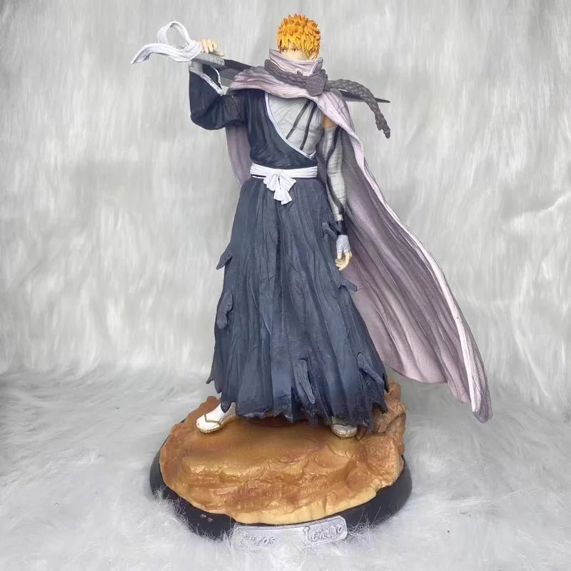 Anime Figure Thousand Year Blood Battle Kurosaki Ichigo Voided Moon Cutting Model Mighty Ornament Dollar Statue Boys Gift