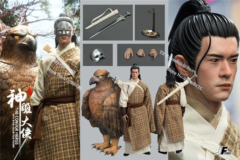 jf studio JF003 1/6 Movable Action Figure Yang Guo The Condor Heros Dellicate Mini Eagle Model Scene Ornament 12" Figurine