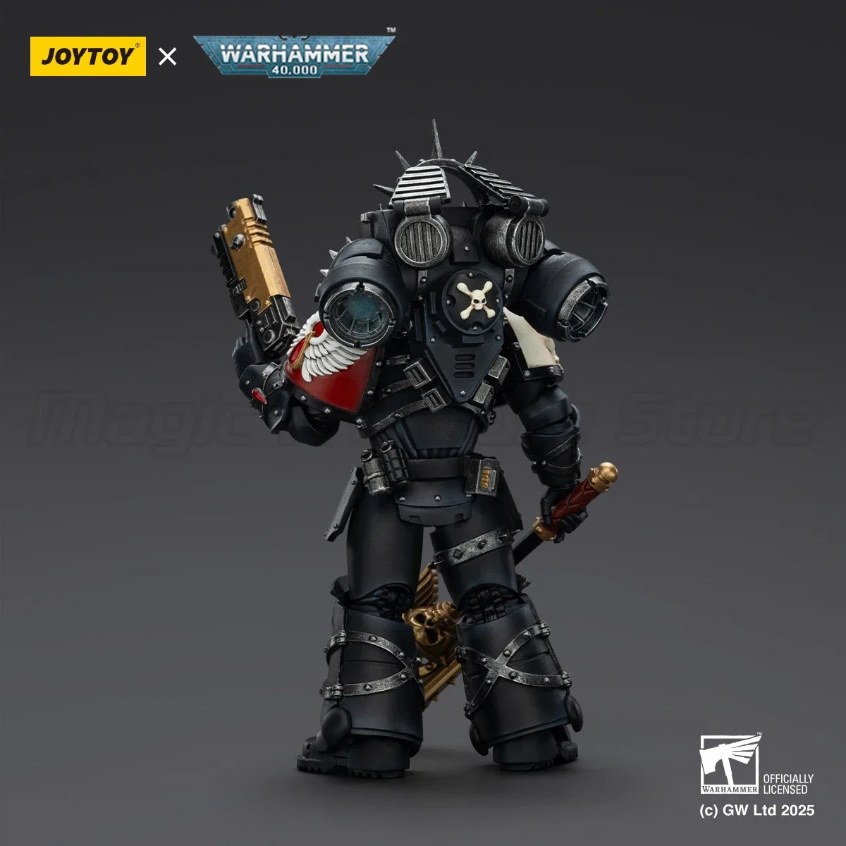 【MT】JOYTOY Warhammer 40K Blood Angels Lemartes with Jump Pack Blood Crozius and Absolver Bolt Pistol 1/18 Action
