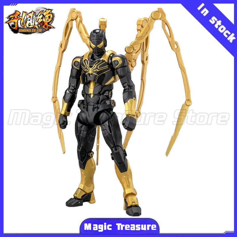 【MT】Sentinel Marvel Fighting Armor IRON SPIDER SPIDER-MAN ONYX STEALTH TECH Anime Figur Sammlerstück Modellspielzeug